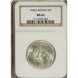 1938-S 50C Boone MS66 NGC. NGC Census: (170/44). P