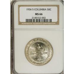 1936-S 50C Columbia MS66 NGC. NGC Census: (1142/23