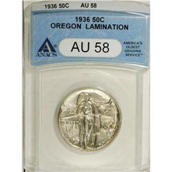 1936 50C Oregon AU58 ANACS. NGC Census: (0/2610). PCGS