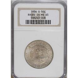 1936-S 50C Rhode Island MS65 NGC. NGC Census: (108