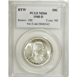 1948-D 50C Booker T. Washington MS66 PCGS. PCGS Po
