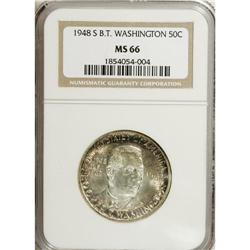 1948-S 50C Booker T. Washington MS66 NGC. NGC Cens