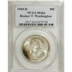1949-D 50C Booker T. Washington MS66 PCGS. PCGS Po