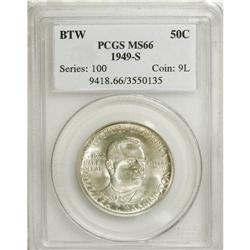 1949-S 50C Booker T. Washington MS66 PCGS. PCGS Po