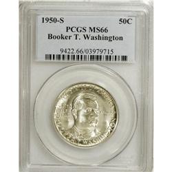 1950-S 50C Booker T. Washington MS66 PCGS. PCGS Po