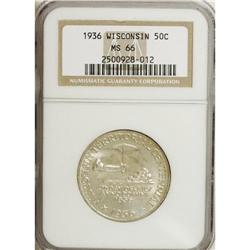 1936 50C Wisconsin MS66 NGC. NGC Census: (1119/312