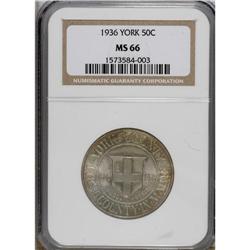 1936 50C York MS66 NGC. NGC Census: (2208/748). PC