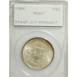 1936 50C York MS67 PCGS. PCGS Population (479/21).