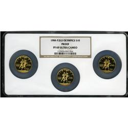 1984-P G$10 Olympic Gold Ten Dollar PR69 Deep Cameo NG