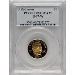 1997-W G$5 Jackie Robinson Gold Five Dollar PR69 Dee