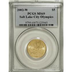 2002-W $5 Olympics Half Eagle MS69 PCGS. PCGS Popu