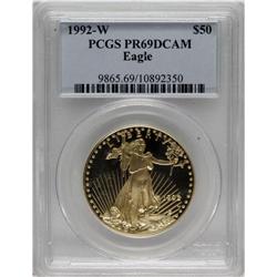 1992-W G$50 One-Ounce Gold Eagle PR69 Deep Cameo PCG