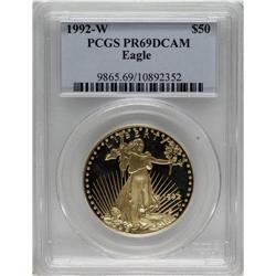 1992-W G$50 One-Ounce Gold Eagle PR69 Deep Cameo PCG