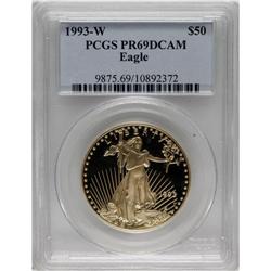 1993-W G$50 One-Ounce Gold Eagle PR69 Deep Cameo PCG