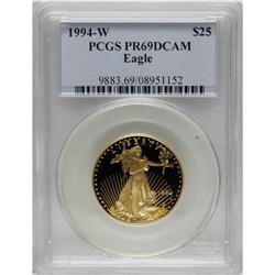 1994-W G$25 Half-Ounce Gold Eagle PR69 Deep Cameo PC