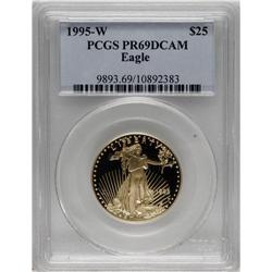 1995-W G$25 Half-Ounce Gold Eagle PR69 Deep Cameo PCGS