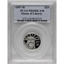 1997-W P$25 Quarter-Ounce Platinum Eagle PR69 Deep C