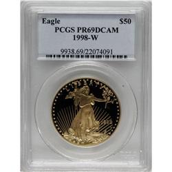 1998-W G$50 One-Ounce Gold Eagle PR69 Deep Cameo PCG