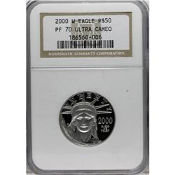2000-W P$50 Half-Ounce Platinum Eagle PR70 Deep Came
