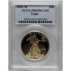 2001-W G$50 One-Ounce Gold Eagle PR69 Deep Cameo PCG