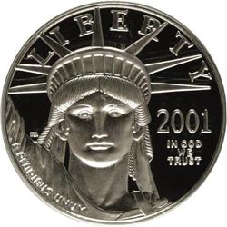 2001-W P$25 Quarter-Ounce Platinum Eagle PR69 Deep Cam