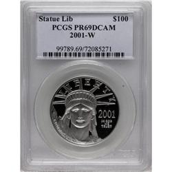 2001-W P$100 One-Ounce Platinum Eagle PR69 Deep Came