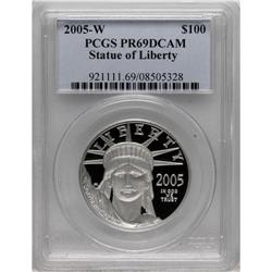 2005-W $100 One-Ounce PR69 Deep Cameo PCGS. PCGS P