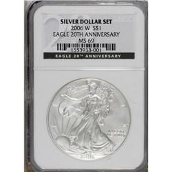 2006-W S$1 PR 69 Ultra Cameo NGC, 2006-P PR69 NGC, and