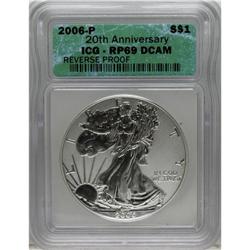 2006-P $1 Reverse Proof PR69 ICG. NGC Census: (0/0). P