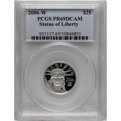 2006-W $25 Quarter-Ounce PR69 Deep Cameo PCGS. PCG