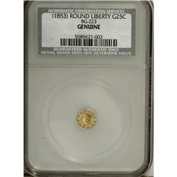 Undated 25C Liberty Round 25 Cents, BG-223, Low R.4, N