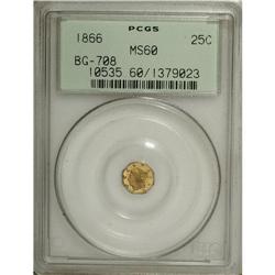 1866 25C Liberty Octagonal 25 Cents, BG-708, High R.