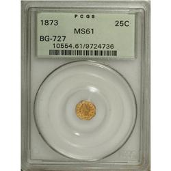 1873 25C Liberty Octagonal 25 Cents, BG-727, High R.