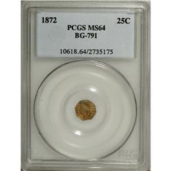 1872 25C Indian Octagonal 25 Cents, BG-791, R.3, MS6