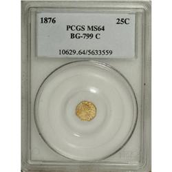 1876 25C Indian Octagonal 25 Cents, BG-799C, High R.