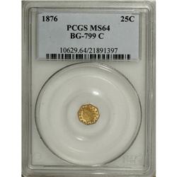 1876 25C Indian Octagonal 25 Cents, BG-799C, High R.