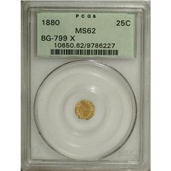 1880 25C Indian Octagonal 25 Cents, BG-799X, R.3, MS