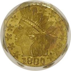 1880 25C Indian Octagonal 25 Cents, BG-799X, R.3, MS64