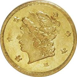 1871 25C Liberty Round 25 Cents, BG-809, Low R.4, MS64