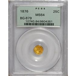 1876 25C Indian Round 25 Cents, BG-879, R.4, MS64 PC