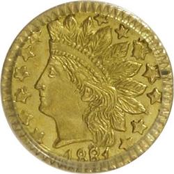 1881 25C Indian Round 25 Cents, BG-886, High R.5, MS63