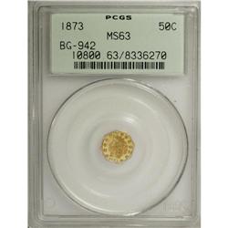 1873 50C Indian Octagonal 50 Cents, BG-942, Low R.5,