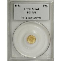 1881 50C Indian Octagonal 50 Cents, BG-956, High R.4