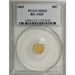 1869 50C Liberty Round 50 Cents, BG-1020, Low R.4, M