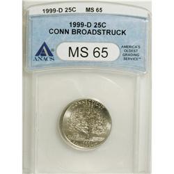 1999-D 25C Connecticut Statehood Quarter--Broadtruck--