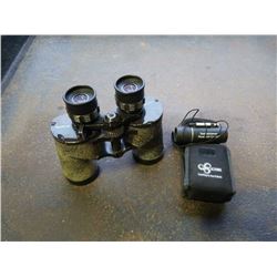 Two sets of binoculars
