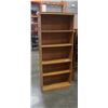 Image 1 : OAK FINISH BOOKSHELF - APPX 6 FOOT TALL