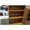 Image 2 : OAK FINISH BOOKSHELF - APPX 6 FOOT TALL