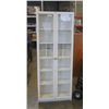 Image 1 : WHITE GLASS DOOR CABINET - APPX 80 INCHES TALL