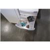 Image 2 : WHITE WOOD CABINET AND ORGANIZER WITH CONTENTS